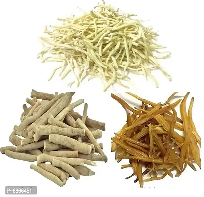 Hardia Ashwagandha shatavari safed musli whole root herb 150 gm combo pack powerful ingredients for Men