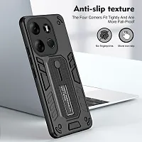Stylish Polycarbonate Finger Strap With Stand View Back Cover For Iqoo 9 Se 5G-thumb3