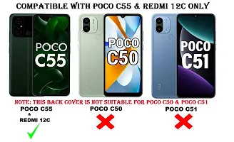 Stylish Polycarbonate Finger Strap With Stand View Back Cover For Poco C55-thumb1