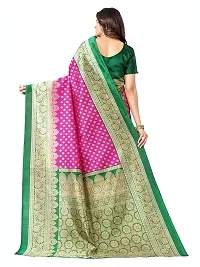 Spacekart Women festive Silk Saree with Unstitched Blouse Piece-thumb2