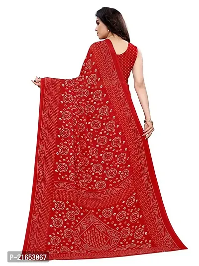 Spacekart Women's casual Georgette Saree with Unstitched Blouse Piece-thumb3