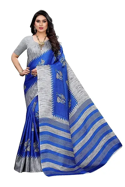 Stylish Art Silk Saree With Blouse Piece For Women