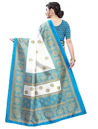 Spacekart Women's Printed Silk Saree-thumb2