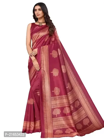 Spacekart Women's Silk Saree for women-thumb0