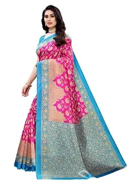 Spacekart - Women's and Girls Silk Saree with Unstitched Blouse Piece-thumb1