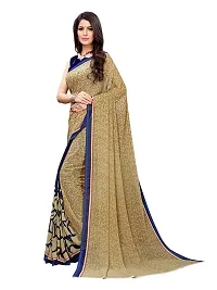 Spacekart Women's Blend Georgette Saree with Unstitched Blouse Piece-thumb1