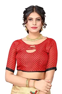 Fancy Khadi Silk Saree with Blouse Piece for Women-thumb2