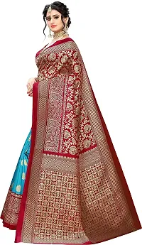 Spacekart Women's Artsilk Saree with Unstitched Blouse Piece-thumb1