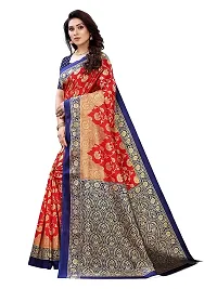 Spacekart Women's casual Art Silk Saree with Unstitched Blouse Piece-thumb1