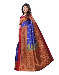 Spacekart Women's - Art Silk Saree with Unstitched Blouse Piece-thumb1