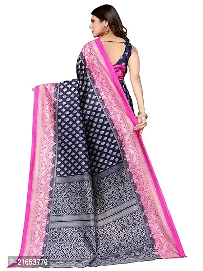 Spacekart Women's Art Silk Saree with Blouse Piece for women and girls-thumb3