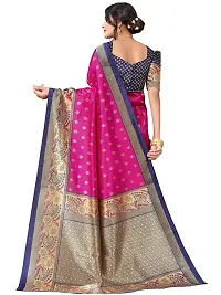 Spacekart Women's designed Silk Saree with Unstitched Blouse Piece-thumb2