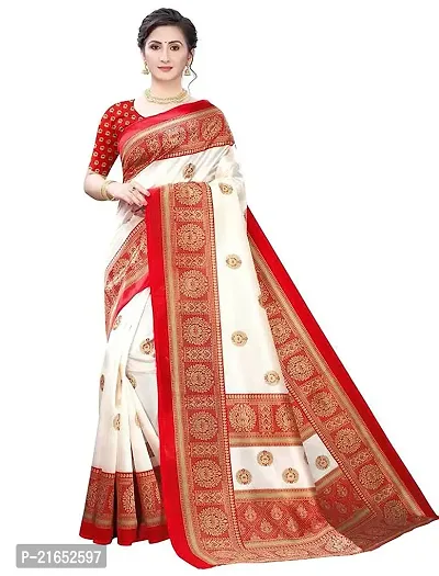 Spacekart Women's Designer Art silk Saree with Unstitched Blouse Piece