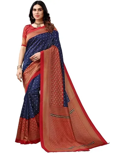 Alluring Art Silk Saree with Blouse piece