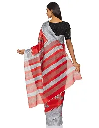 Spacekart Women?s Khadi Silk Saree With Unstitched Blouse Piece (Red) (Design 1)-thumb1