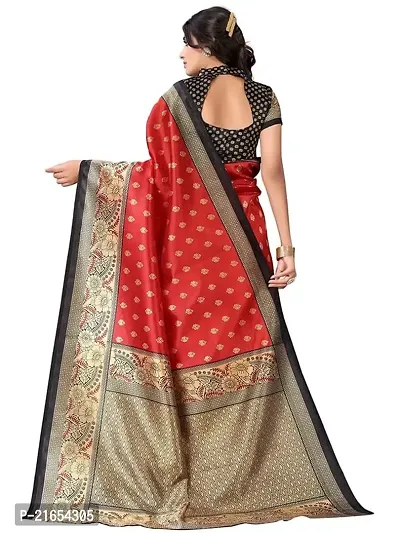 Spacekart Women's Silk Saree with Blouse Piece.-thumb3