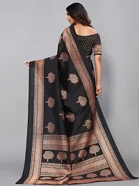 Spacekart - Women's and Girls Silk Saree with Unstitched Blouse Piece-thumb2