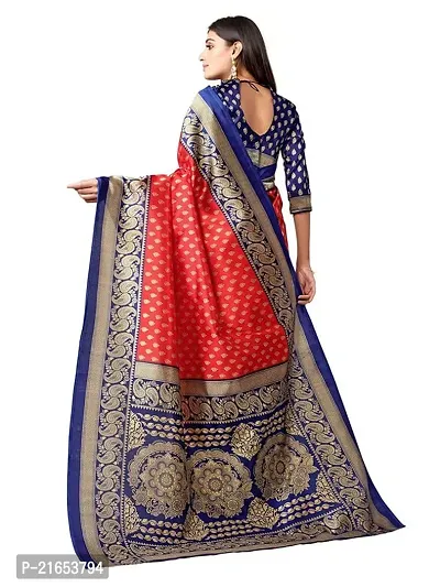 Spacekart Women's Saree with Unstitched Blouse Piece-thumb3