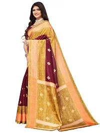 Spacekart Women's Beautiful Art Silk Saree with Unstitched Blouse Piece-thumb1