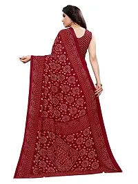 Spacekart Women's Bandhani Print Georgette Saree with Unstitched Blouse Piece-thumb2