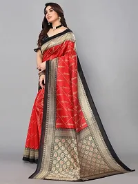 Spacekart - Women Silk Saree with Unstitched Blouse Piece-thumb1