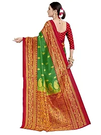 Spacekart Women's Beautiful Art Silk Saree with Unstitched Blouse Piece-thumb2