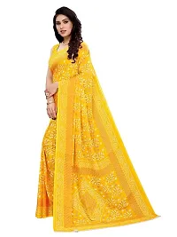 Spacekart Women's casual wear Georgette Saree with Unstitched Blouse Piece-thumb1