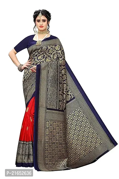 Spacekart Women festive Art Silk Saree with Unstitched Blouse Piece-thumb0