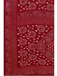 Spacekart Women's Bandhani Print Georgette Saree with Unstitched Blouse Piece-thumb4