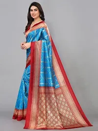 Spacekart Women's Silk Saree and Unstitched Blouse Piece-thumb1