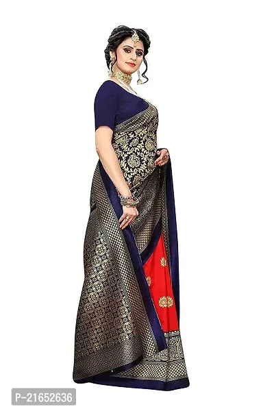 Spacekart Women festive Art Silk Saree with Unstitched Blouse Piece-thumb5