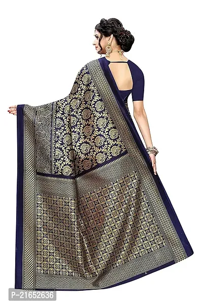 Spacekart Women festive Art Silk Saree with Unstitched Blouse Piece-thumb4