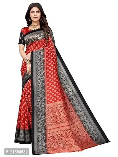 Spacekart Women's design Art Silk Saree with Unstitched Blouse Piece