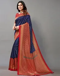 Spacekart - Women's rich Silk Saree with Unstitched Blouse Piece-thumb1