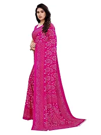 Spacekart Women's Bright Georgette Saree with Unstitched Blouse Piece-thumb1