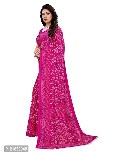 Spacekart Women's Bright Georgette Saree with Unstitched Blouse Piece-thumb2