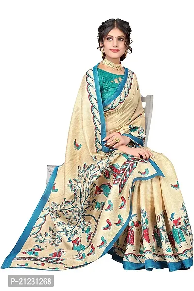 Fancy Khadi Silk Saree with Blouse Piece for Women-thumb3