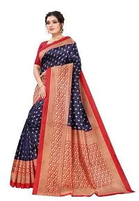 Spacekart Silk Saree with Unstitched Blouse Piece for women-thumb1