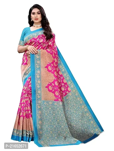 Spacekart Women festive Art Silk Saree with Unstitched Blouse Piece