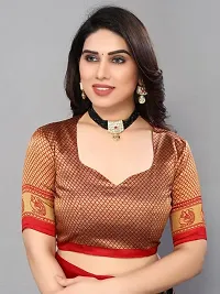 Spacekart Women's Saree with Unstitched Blouse Piece-thumb3