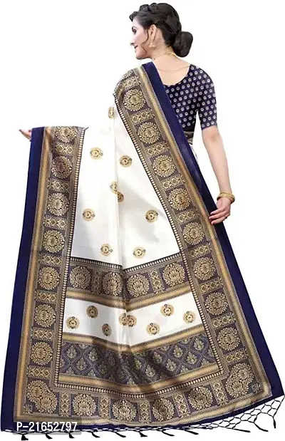 Spacekart Women's Kanjivaram style Art Silk Saree with Unstitched Blouse Piece-thumb4