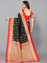 Spacekart Women's designed Silk Saree with Unstitched Blouse Piece-thumb2