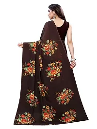 Spacekart Women's casual wear Georgette Saree with Unstitched Blouse Piece-thumb2