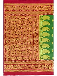 Spacekart Women's Beautiful Art Silk Saree with Unstitched Blouse Piece-thumb3