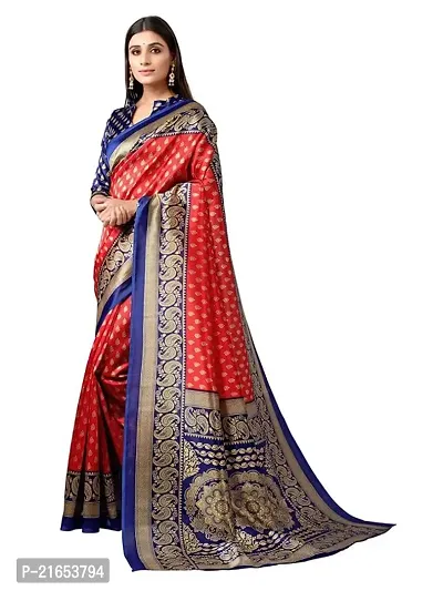 Spacekart Women's Saree with Unstitched Blouse Piece-thumb2