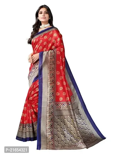 Spacekart Women's present silk Saree with separate Blouse Piece (free size)-thumb2