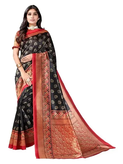 Fancy Khadi Silk Saree with Blouse Piece for Women