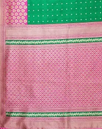 Spacekart Women's soft litchi Silk Saree with Unstitched Blouse Piece-thumb4