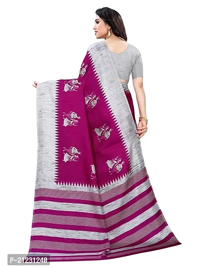 Fancy Khadi Silk Saree with Blouse Piece for Women-thumb3