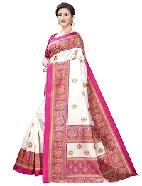 Spacekart Women's Art Silk Saree with Unstitched Blouse Piece.-thumb1